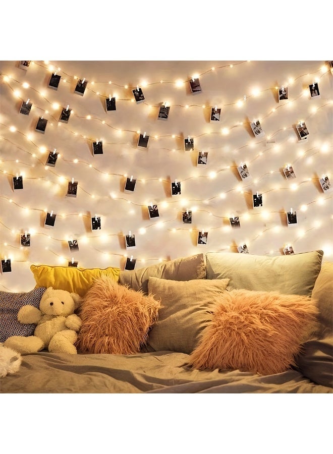 مودي أضواء رمضان الخارجية بطول 50 مترًا و480 مصباح LED أبيض دافئ - سلسلة أضواء خرافية مقاومة للماء بمعيار IP44 للحديقة، وتزيين شجرة عيد الميلاد، وزينة رمضان الخارجية، وزينة العيد، والعطلات، وديكور التخييم - Image 5